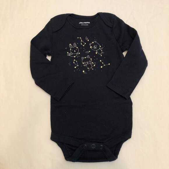 Joe Fresh Navy Onesie sz 3-6M - Picture 1 of 3